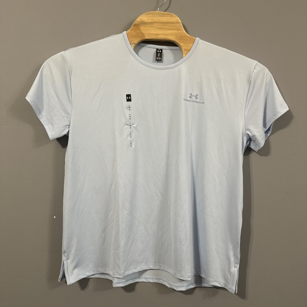 Under Armour Vanish Energy SS 2.0 Womens Large Light Blue Training Tee 1379141